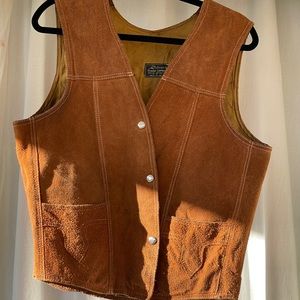 100% genuine suede vest